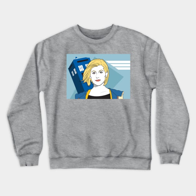 The Doctor in the 80s Crewneck Sweatshirt by Renzoid